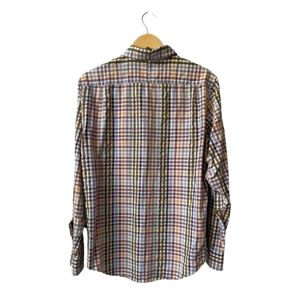 Banana Republic Mens Plaid Button‎ Down Shirt Size M Long Sleeve Cotton Preppy